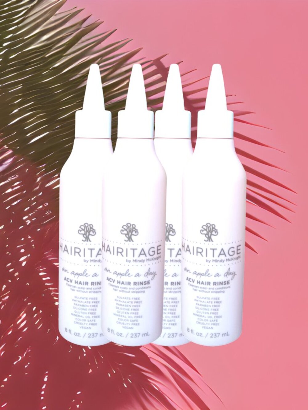 Hairitage by Mindy McKnight ACV Hair Rinse 8 fl oz (4 Pack) NEW